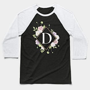 Letter D Monogram Design Baseball T-Shirt